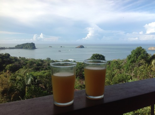 our view with fresh OJ